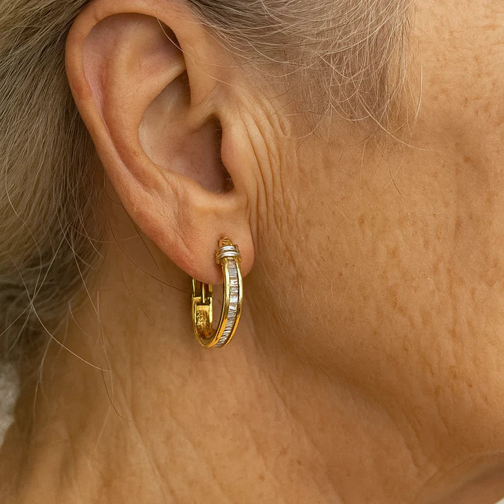 Vintage Arany és Gyémánt Fülbevalók